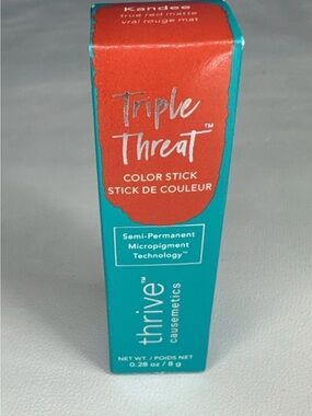 Thrive Causemetics Triple Threat Color Stick - True Red Matte NIB